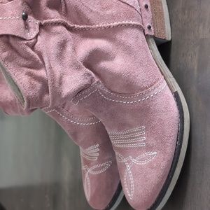 Pink Suede 38 Sundance cowboy boots